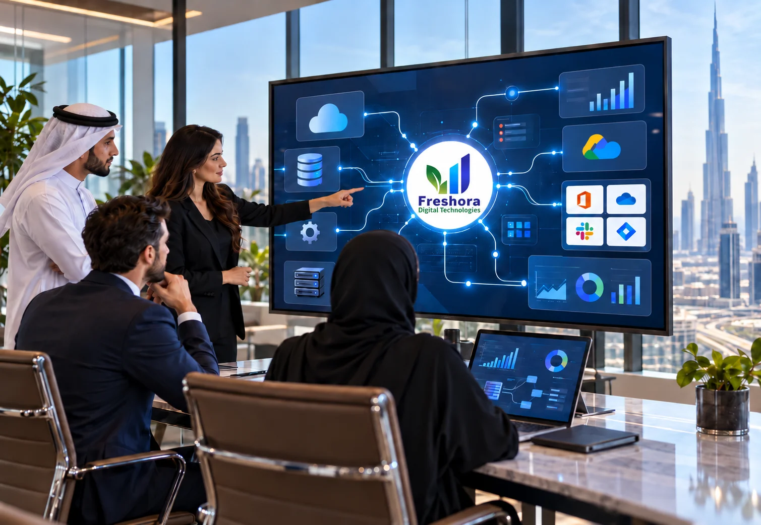 Custom software integration connecting business systems